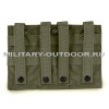 Anbison Triple Open Top Nylon Mag Pouch MOLLE Olive